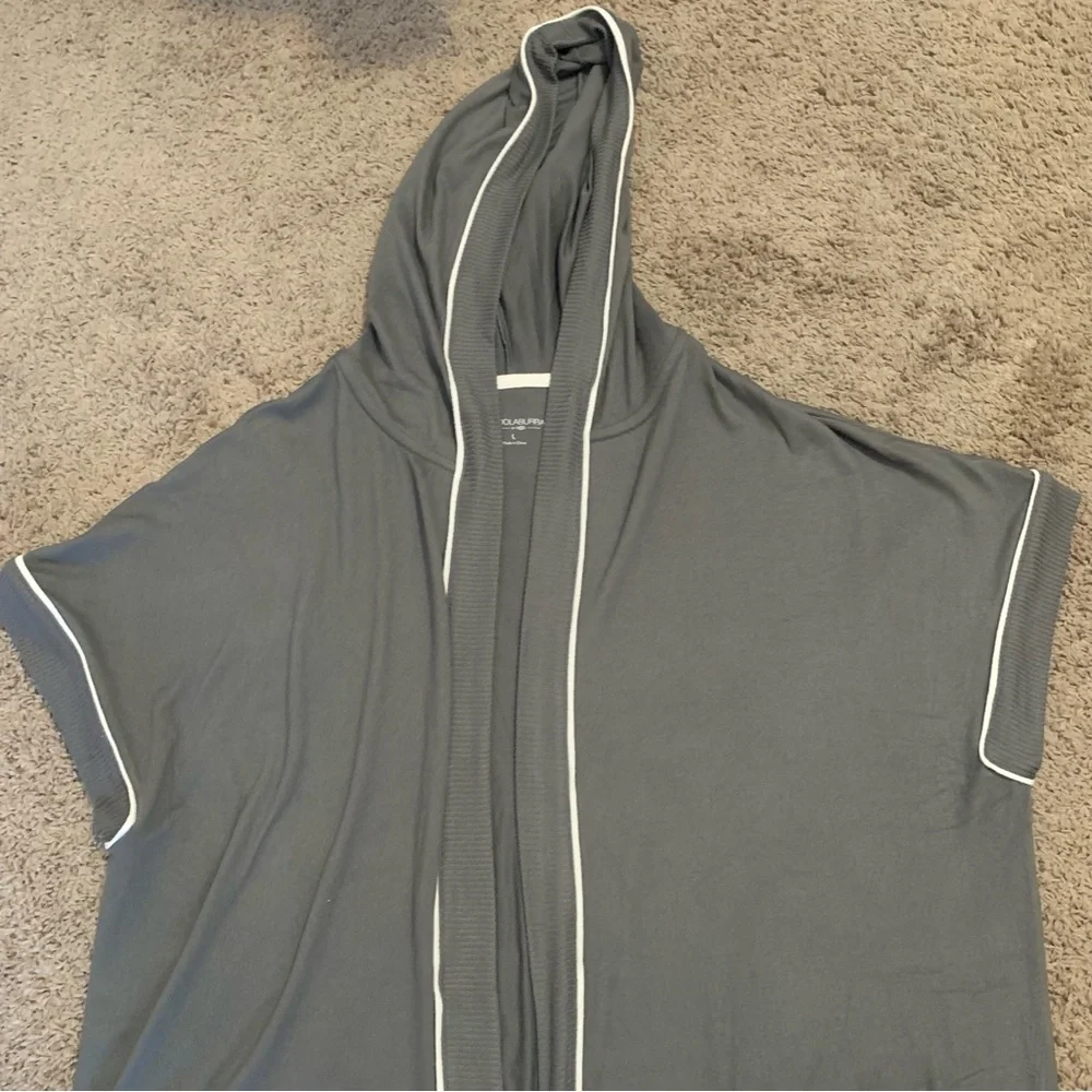 Koolaburra by UGG Hooded Gray Open Front Layering Cardigan Large - Picture 5 of 6